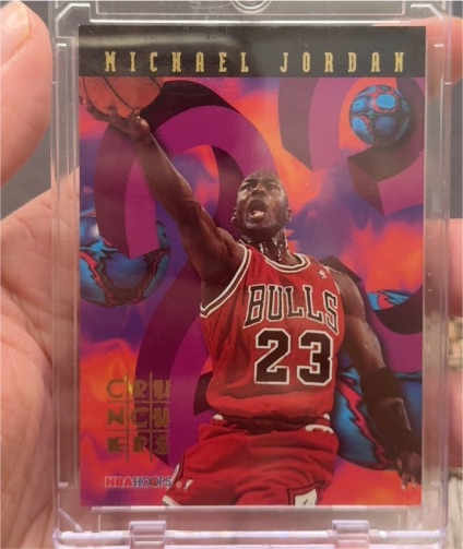 1995-96 NBA Hoops #1 Michael Jordan Number Crunchers — front