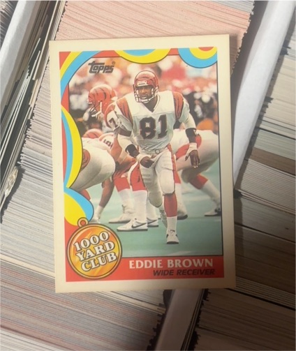 1989 Topps 1000 Yard Club #6 Eddie Brown — front