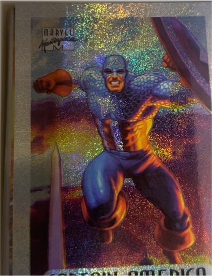 1994 Marvel Masterpieces #1 Captain America — front