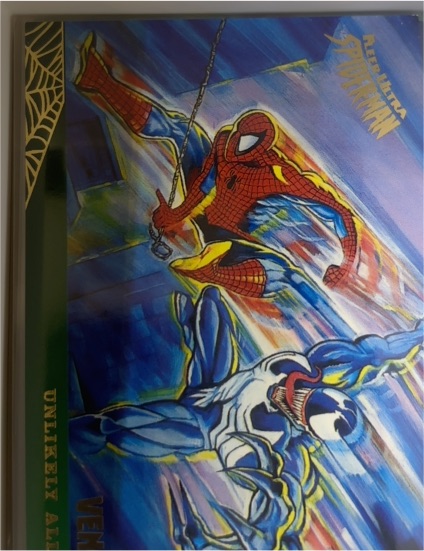 1995 Fleer Ultra Spider-Man #134 Venom Unlikely Allies — front
