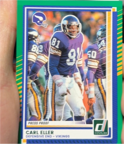 2025 Donruss #124 Carl Eller Press Proof Green — front