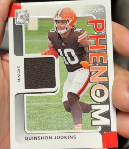 2025 Panini Donruss #RPJ-QJS Quinshon Judkins Rookie Phenom Patch — front
