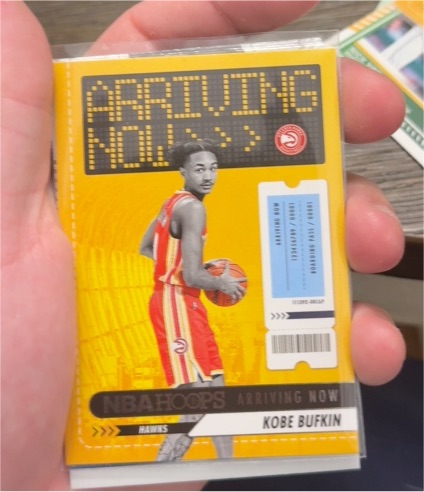 2023-24 Panini NBA Hoops #23 Kobe Bufkin Arriving Now — front