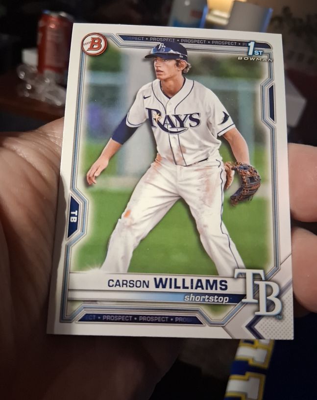 2021 Bowman Draft #BD-180 Carson Williams — front