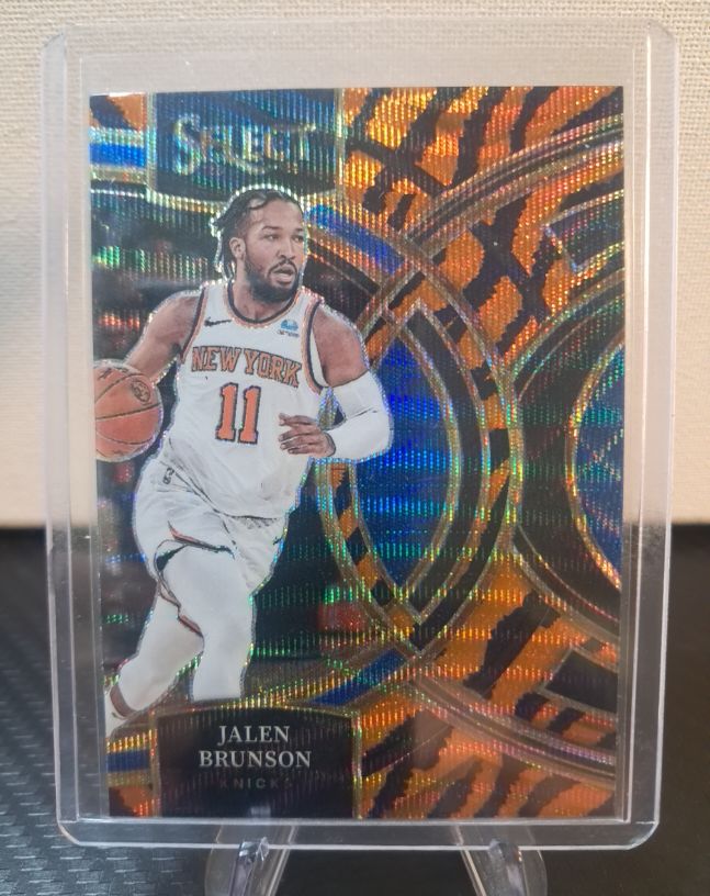 2023-24 Panini Select #194 Jalen Brunson Knicks Premier Level Tectonic Prizm — front