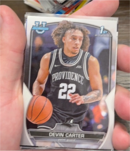 2022-23 Bowman University Chrome #6 Devin Carter — front