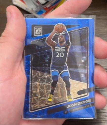2021-22 Panini Donruss Optic #112 Josh Okogie Blue Velocity — front