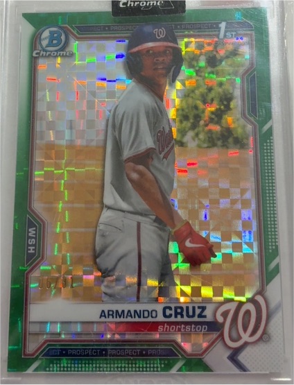 2021 Bowman Chrome Prospects #BCP-247 Armando Cruz — front