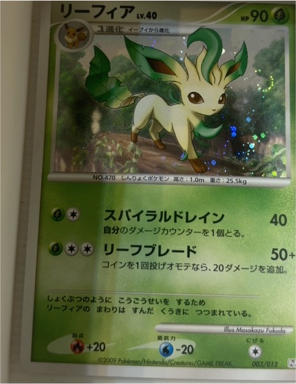 2009 Pokémon #002 Leafeon — front