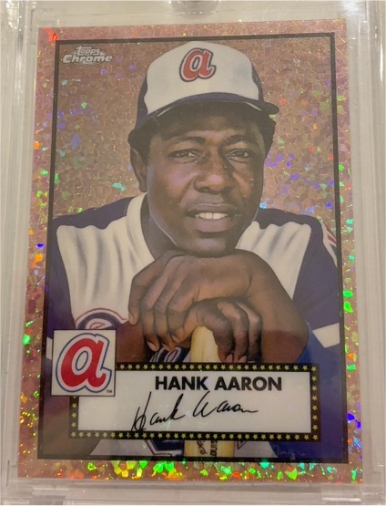 2021 Topps Chrome Platinum Anniversary #678 Hank Aaron — front