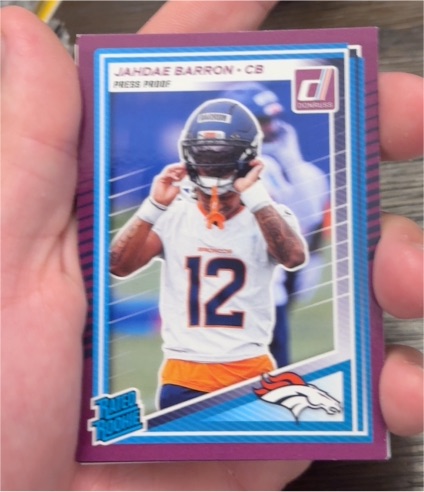 2025 Donruss #365 Jahdae Barron Rated Rookie — front