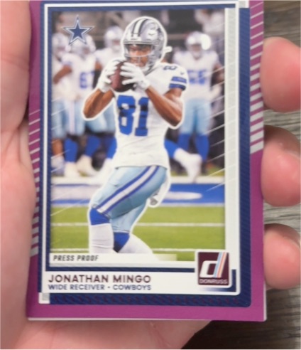 2025 Donruss #10 Jonathan Mingo Press Proof — front