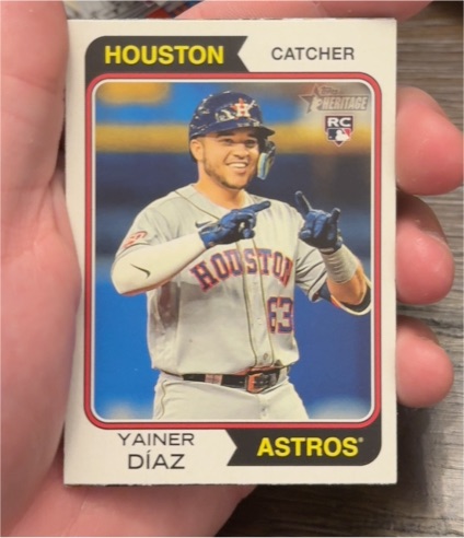 2023 Topps Heritage #262 Yainer Díaz — front