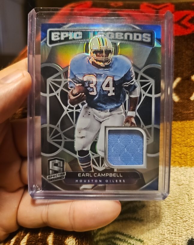 2020 Panini-Spectra #6 Epic Legends Earl Campbell Patch Scope Holo — front