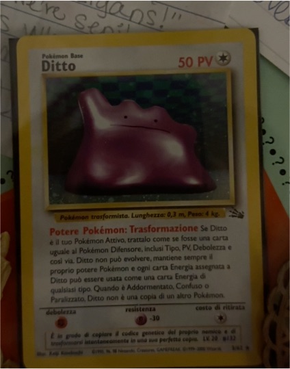 1999 Pokémon Fossil #3 Ditto — front