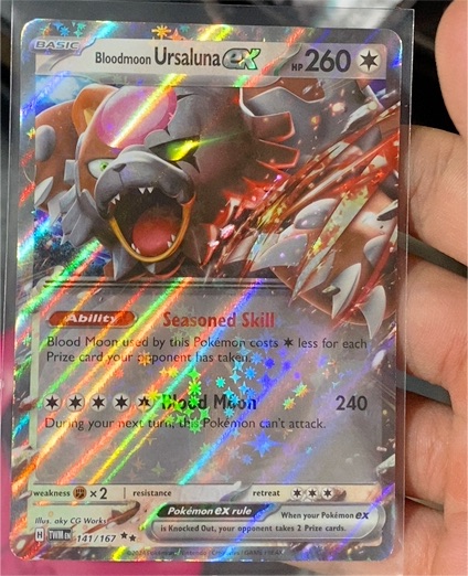 2024 Pokémon Twilight Masquerade #141 Bloodmoon Ursaluna ex — front