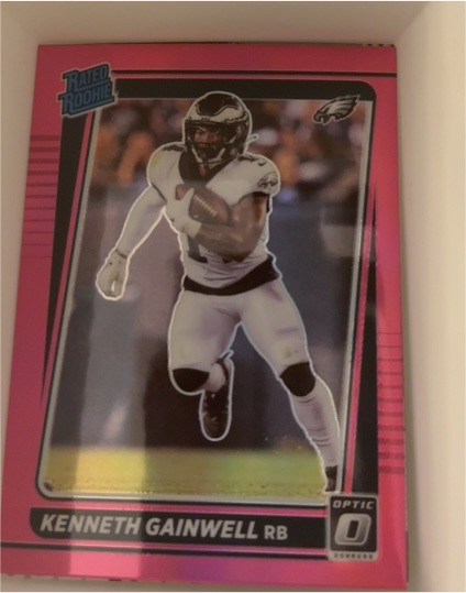 2021 Donruss Optic #239 Kenneth Gainwell Pink Rated Rookie — front