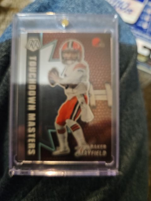 2021 Panini Mosaic #TM-18 Baker Mayfield Touchdown Masters — front