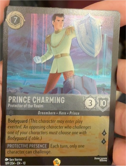 2023 Lorcana Whispers in the Well #189 Prince Charming Protector of the Realm — front