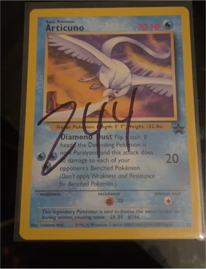 1999 Pokémon Black Star Promo #22 Articuno — front