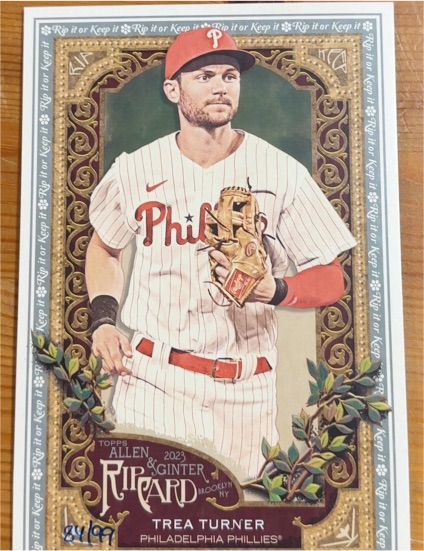2023 Topps Allen & Ginter Rip Card Trea Turner — front