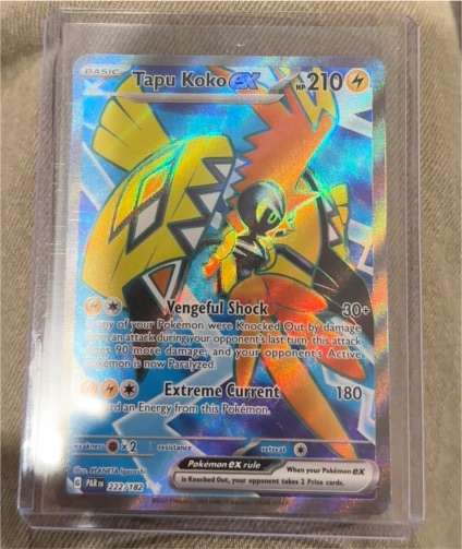 2023 Pokémon TCG Scarlet & Violet SV04 Paradox Rift #222 Tapu Koko EX — front