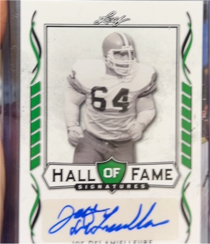 2021 Leaf Hall of Fame Signatures #HOF-JDL Joe DeLamielleure — front
