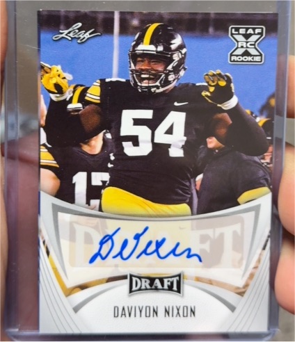 2021 Leaf Draft #BA-DN2 Daviyon Nixon — front