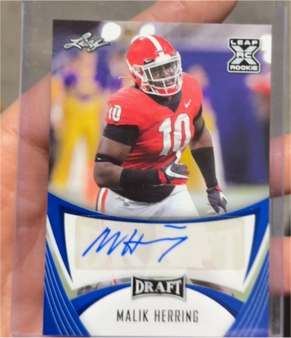 2021 Leaf Draft Autographs #BA-MH1 Malik Herring — front