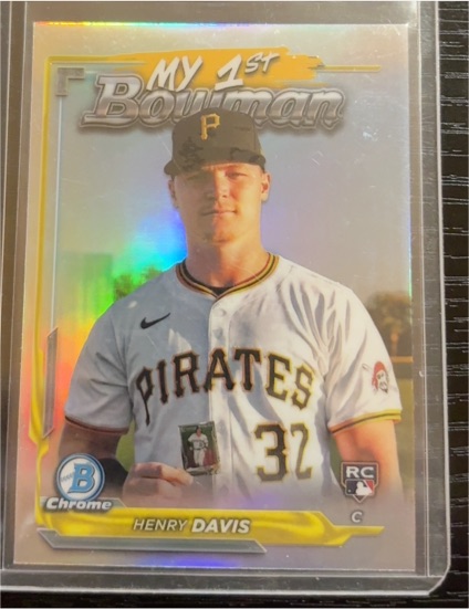 2024 Bowman Chrome My 1st Bowman #M1B-35 Henry Davis Rookie Pittsburgh Pirates — front