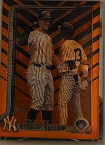 2025 Topps Update #US85 Aaron Judge Yankees City Boys Holiday Halloween ORANGE — front