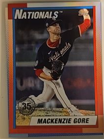 2025 Topps Update #U90-20 Mackenzie Gore 1990 Topps Baseball 35th Anniversary — front