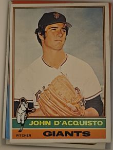 1976 Topps #628 John D'Acquisto — front