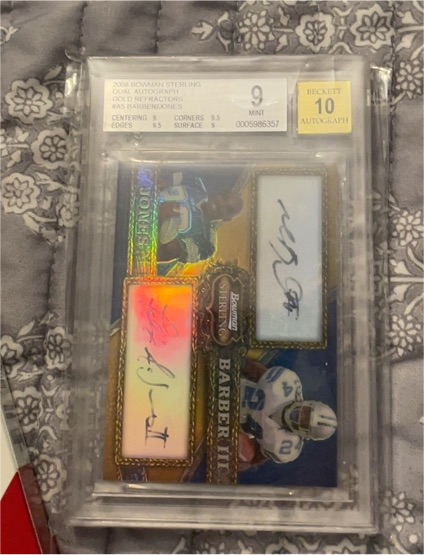 2008 Bowman Sterling Dual Autograph BAS Barber Jones — front