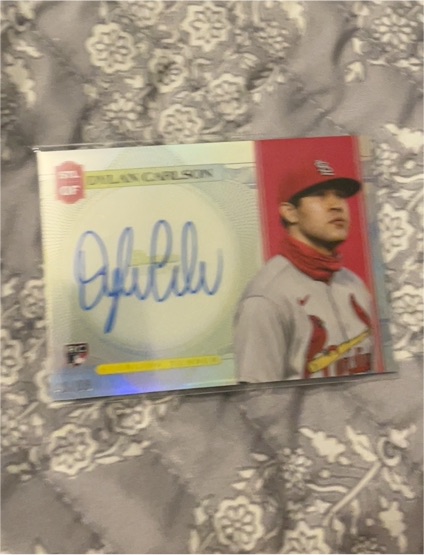 2021 Bowman Sterling - Sterling Tender Autographs #STA-DC Dylan Carlson RC — front
