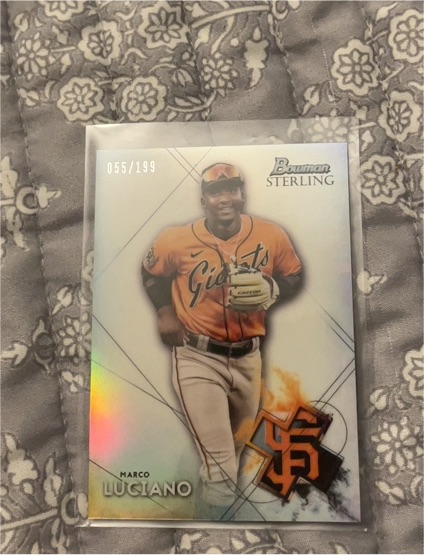 2021 Bowman Sterling #BSP-26 Marco Luciano — front