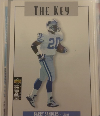 1995 Upper Deck Collector's Choice Update #U62 Barry Sanders — front
