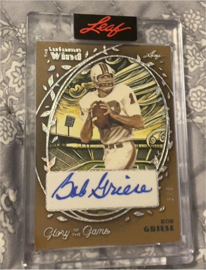 2025 Leaf Glory Of The Game The Autumn Wind Auto Bob Griese #08/12 — front