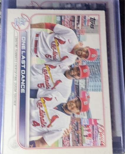 2022 Topps Update #US168 One Last Dance Albert Pujols / Yadier Molina / Adam Wainwright — front