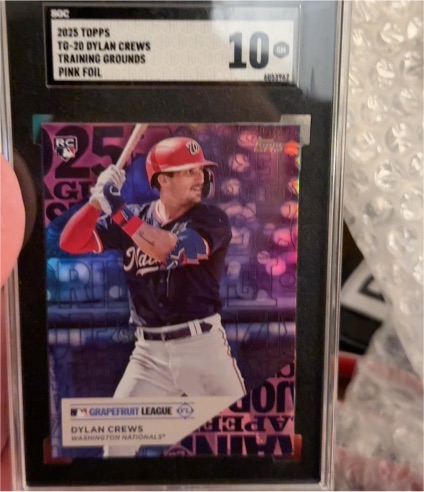 2025 Topps Series 1 #TG-20 Dylan Crews Training Grounds — front
