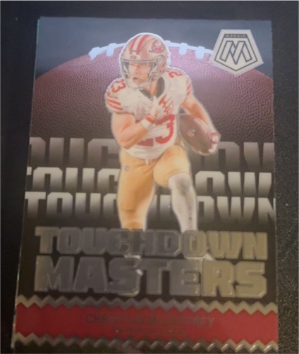 2024 Panini Mosaic Touchdown Masters #TM-MMY Christian McCaffrey — front