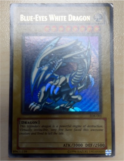 1999 Yu-Gi-Oh! SDK-001 Blue-Eyes White Dragon — front