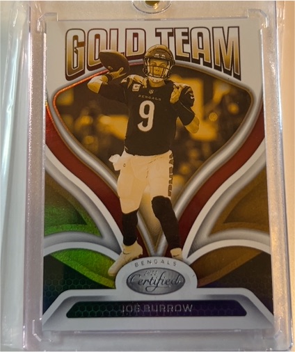 2022 Panini Certified #GT-6 Joe Burrow Gold Team — front