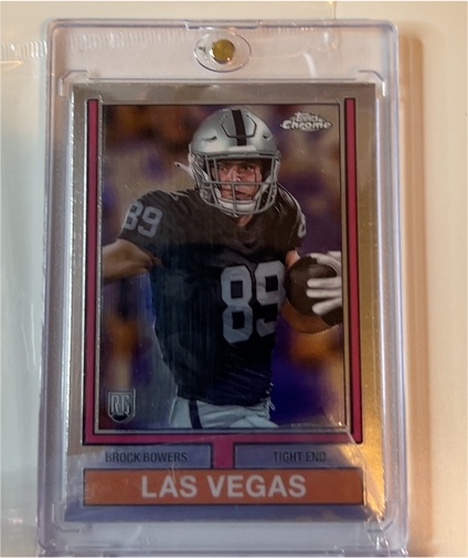 2024 Topps Chrome 1974 Topps Football #74TF-12 Brock Bowers — front