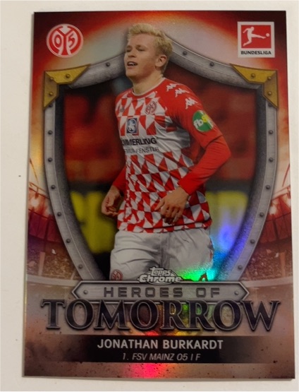 2021-22 Topps Chrome Bundesliga #HT-JB Jonathan Burkardt Heroes of Tomorrow — front