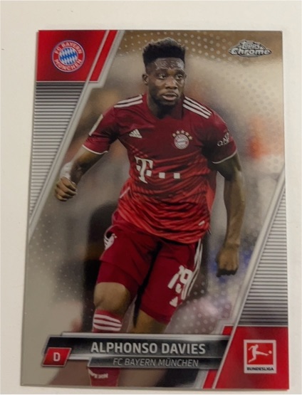 2021-22 Topps Chrome Bundesliga #82 Alphonso Davies — front