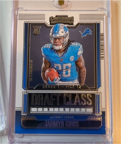 2023 Panini Contenders #9 Jahmyr Gibbs Draft Class Contenders — front