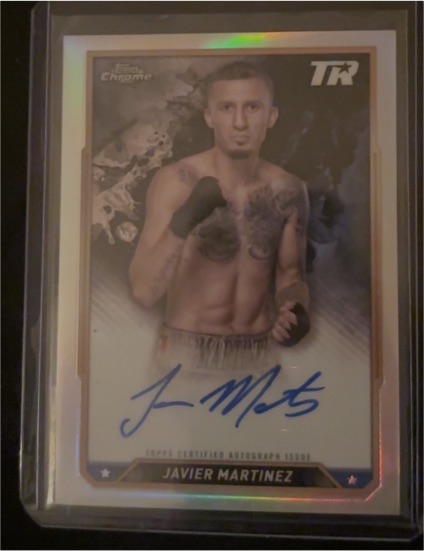 2024 Topps Chrome Boxing #CBA-JMZ Javier Martinez Chrome Autographs — front