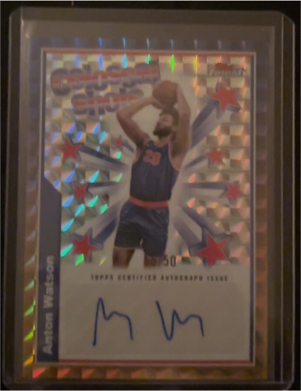 2024-25 Topps Finest #BSA-AW Anton Watson Colossal Shots Autographs Geometric — front