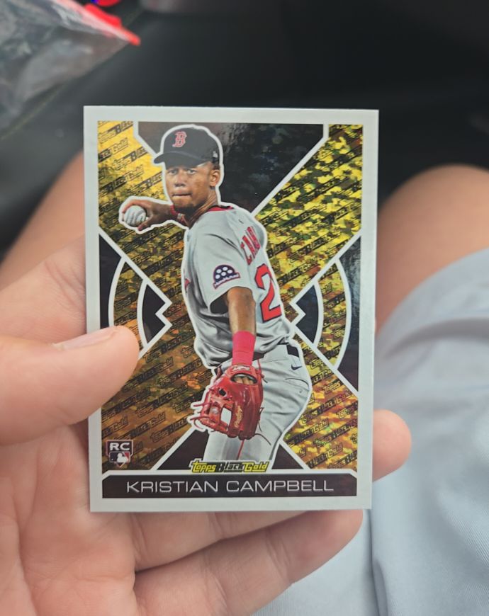 2025 Topps Update Black Gold #BG-2 Kristian Campbell — front